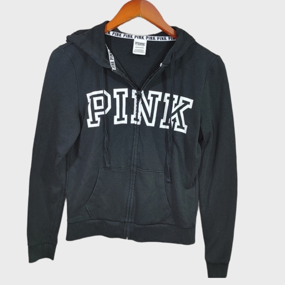 PINK Victoria's Secret Tops - Pink Victoria's Secret Zip Up Hoodie